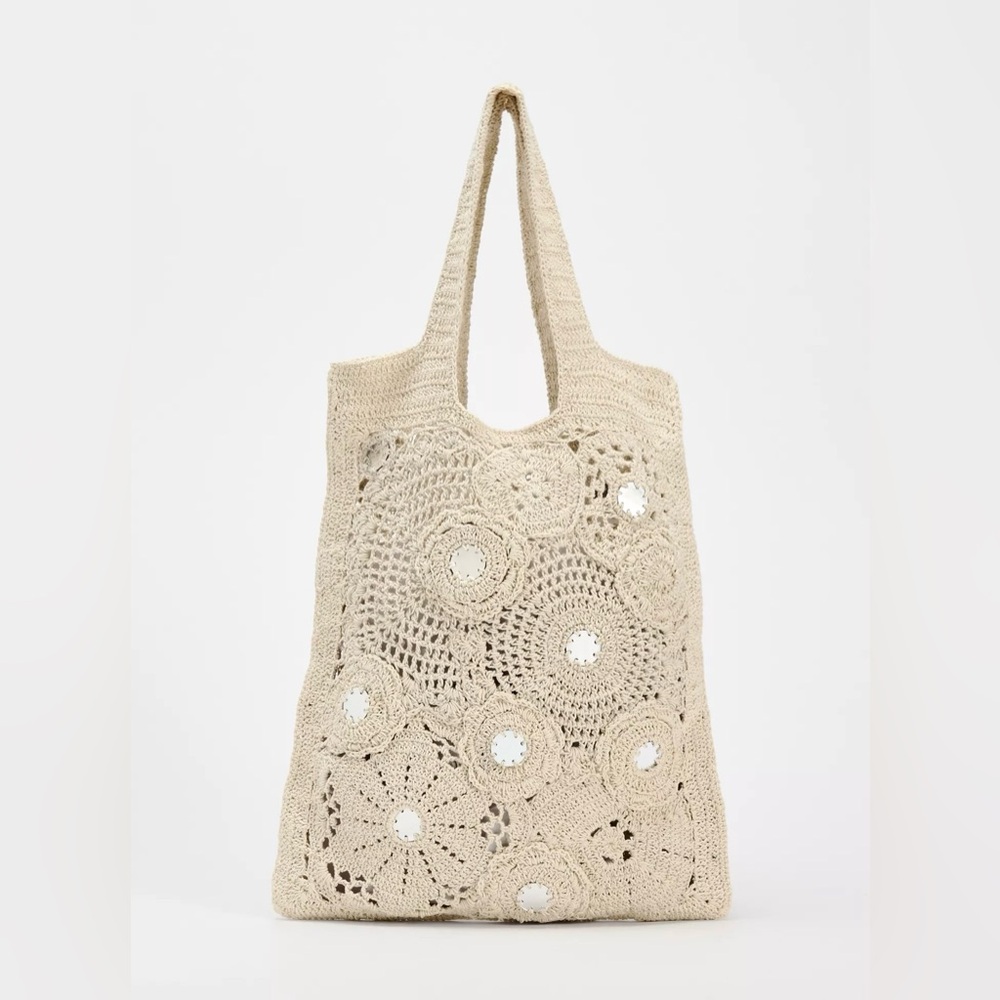 ZARA WOVEN SHOPPER BAG